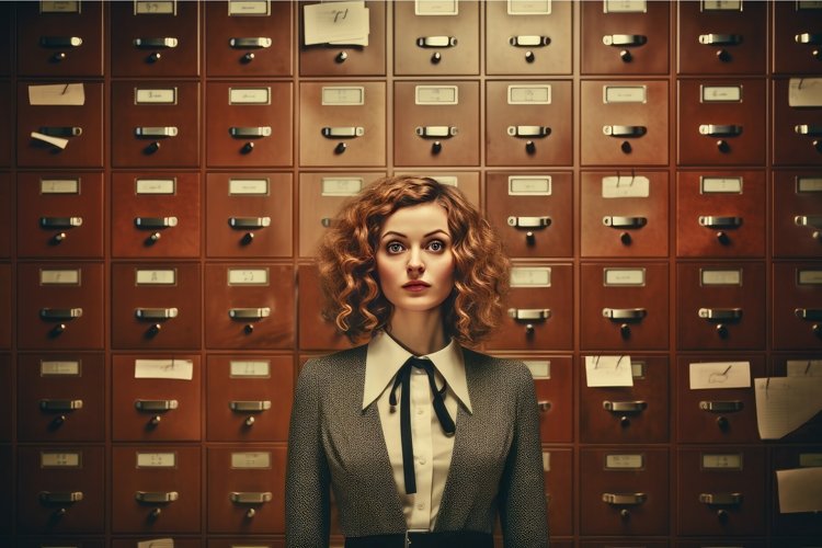 Spacious New archivist filing cabinets. Generate Ai