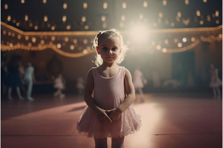 Cute child ballet theater. Generate AI example image 1