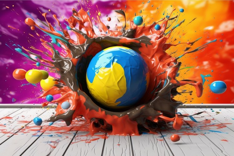 Billiard ball explosion. Generate Ai example image 1