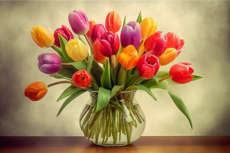 Tulip bouquet. Generate Ai