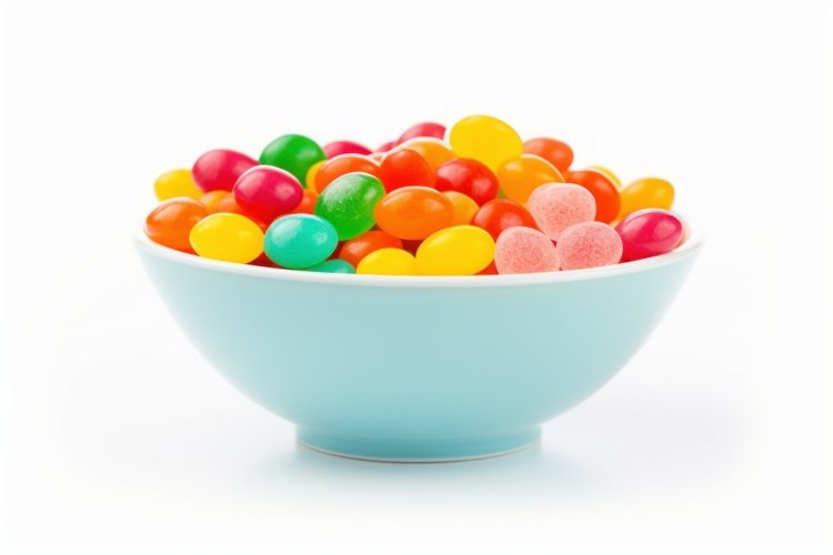 Tempting Bowl colorful candies. Generate Ai example image 1