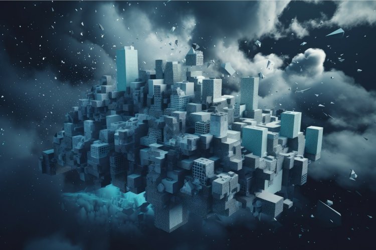 Cloud computing server. Generate Ai