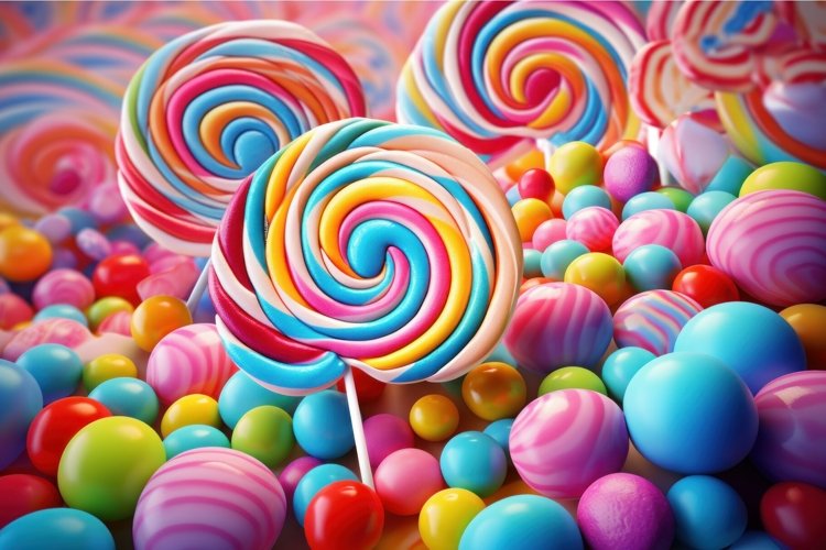 Dazzling Colorful candy background. Generate Ai example image 1