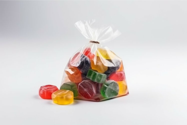 Colorful jelly candies pack. Generate Ai example image 1