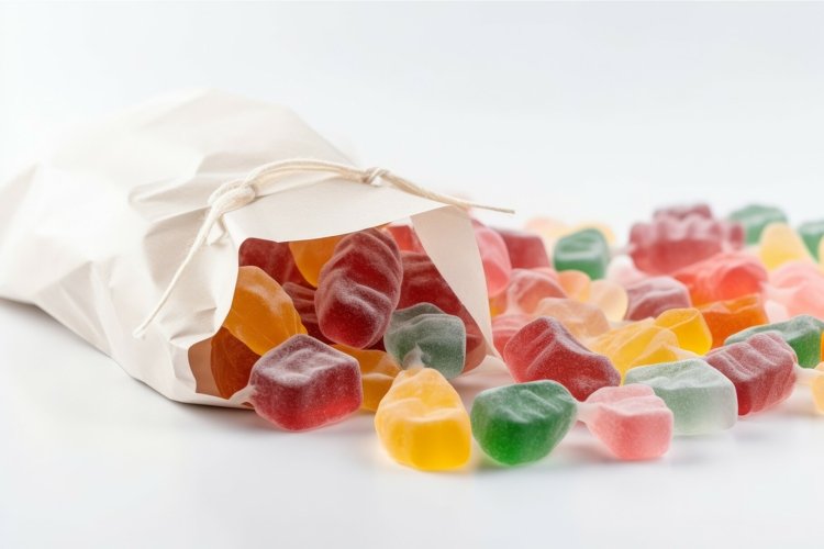 Colorful jelly candies sugar. Generate Ai example image 1