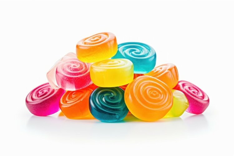 Sweet Colorful jelly candies. Generate Ai