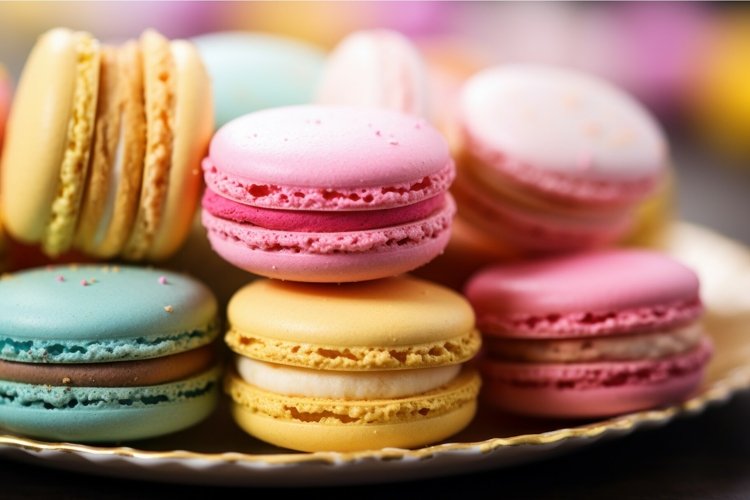 Scrumptious Colorful macaroon. Generate Ai