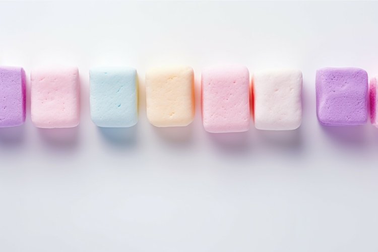 Sugary Colorful marshmallow. Generate Ai example image 1