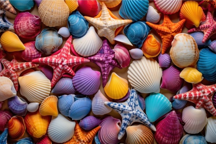 Eye-catching Colorful seashell. Generate Ai example image 1