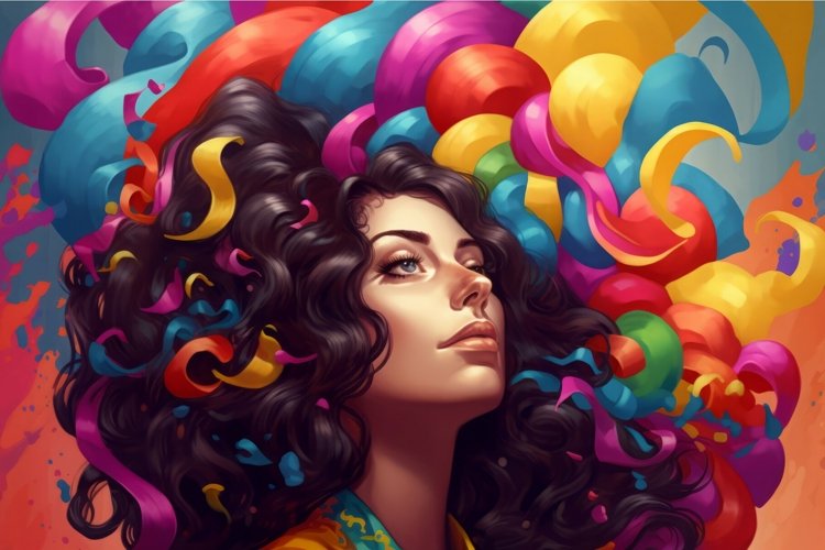Curly Hair Clipart Image 7