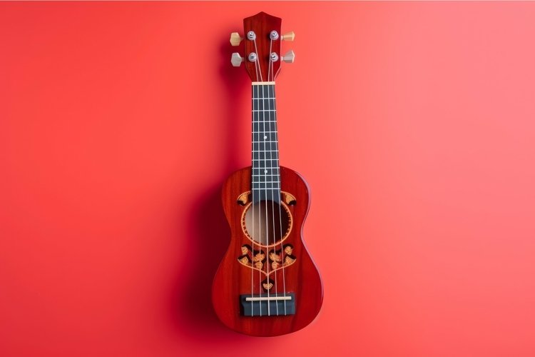 Colorful ukulele instrument. Generate Ai example image 1