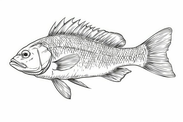 Fish Drawing Image 16