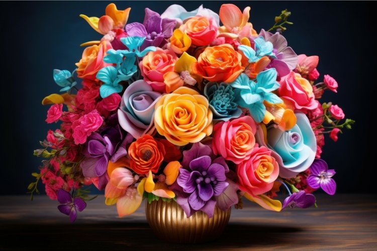 Captivating Colorful flower bouquet. Spring floral gift example image 1