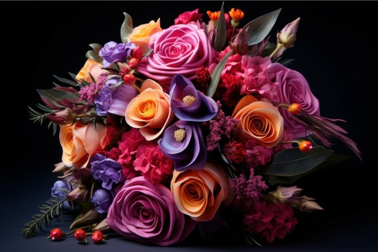 Breathtaking Colorful flower bouquet. Spring floral gift example image 1