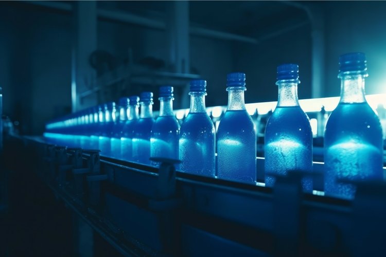 Conveyor belt soda. Generate Ai