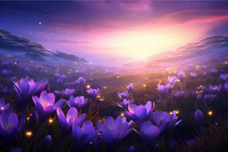 Purple Flower Clipart Image 18