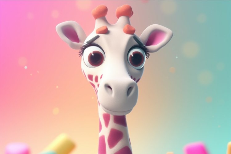 Cute Giraffe Clipart Image 23