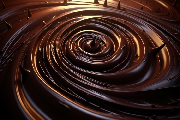 Velvety Decadent dark chocolate swirl. Generate Ai