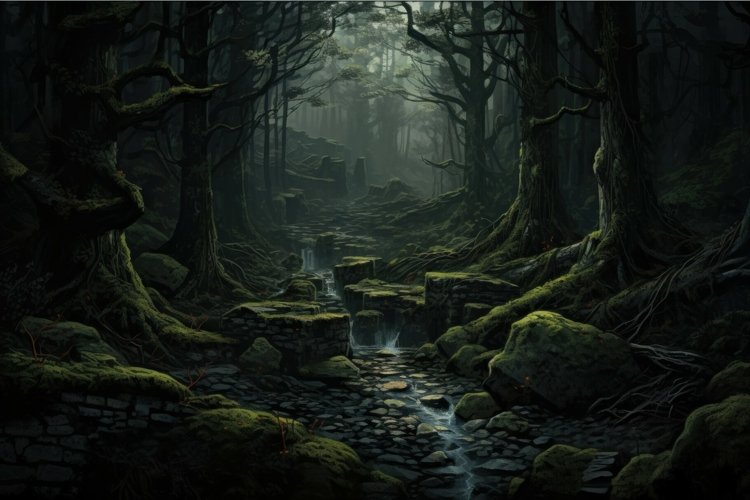 Nature-loving Forest druid. Generate Ai example image 1