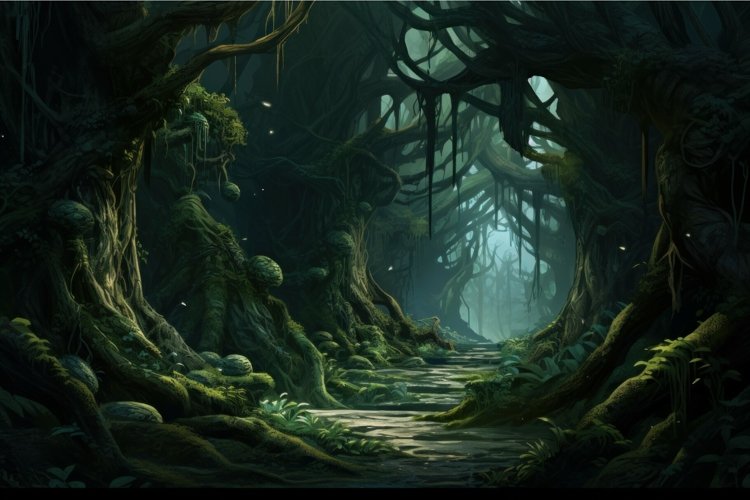 Ancient Forest druid. Generate Ai example image 1