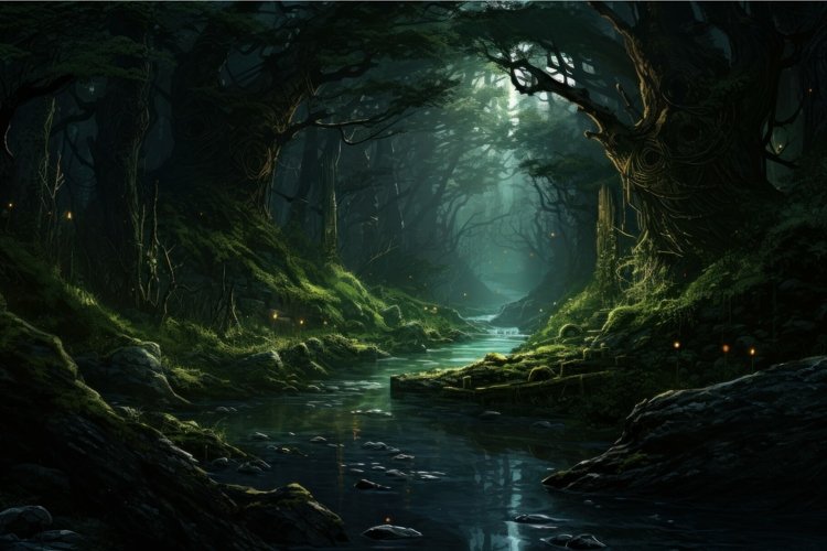 Knowledgeable Forest druid. Generate Ai example image 1