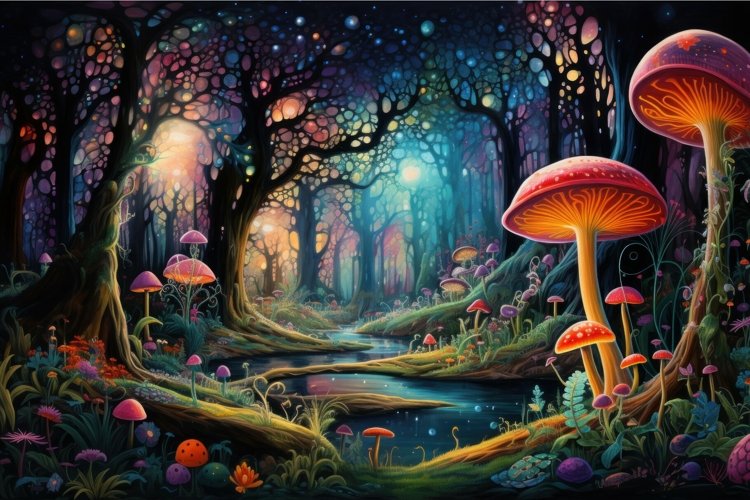 Enchanted Fairy forest. Generate Ai example image 1