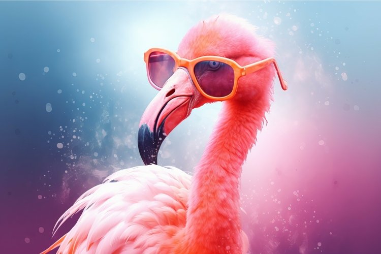Flamingo pink glasses. Generate Ai