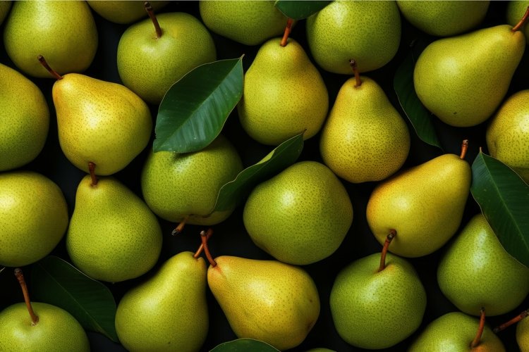 Luscious Fresh eco pears. Generate Ai
