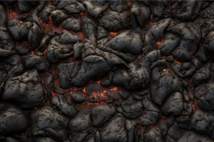 Frozen hot lava surface. Generate Ai example image 1