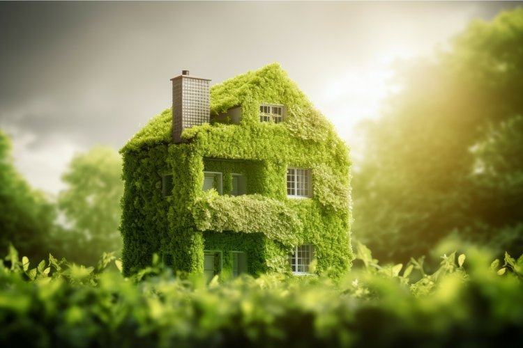 Green eco house. Generate Ai