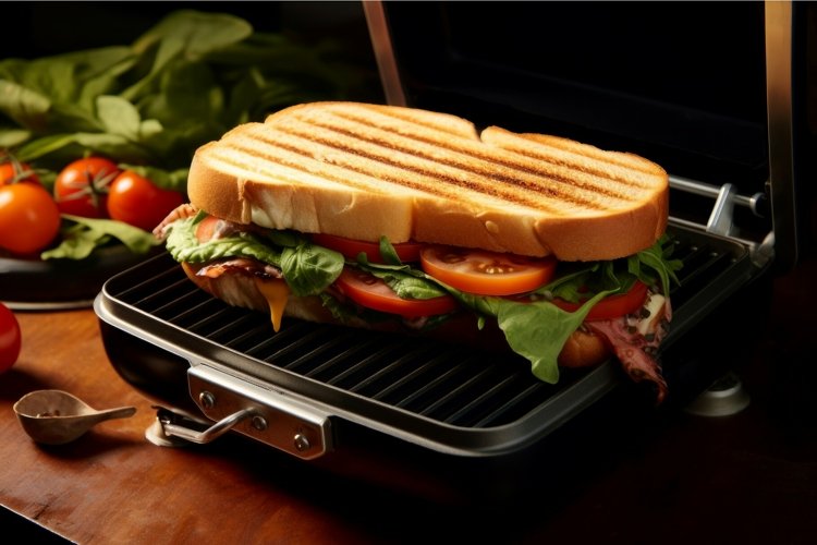 Delicious Grill maker sandwiches. Generate Ai