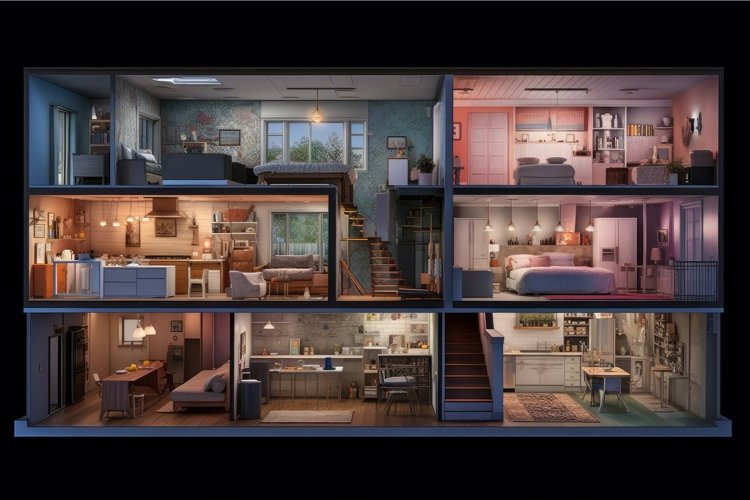 House interior room. Generate Ai