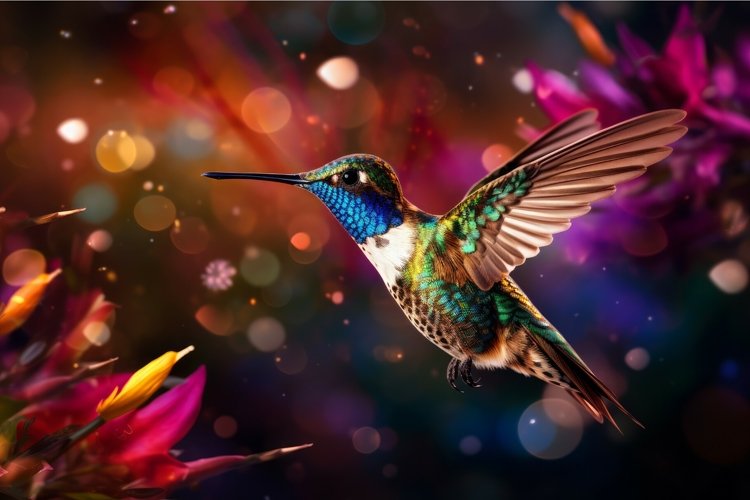 Swift Hummingbird flying. Generate Ai example image 1