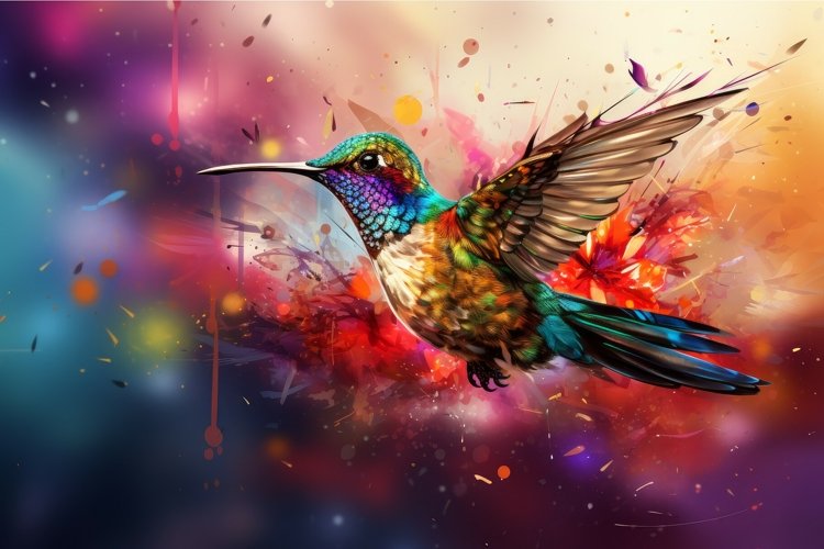 Acrobatic Hummingbird flying. Generate Ai example image 1