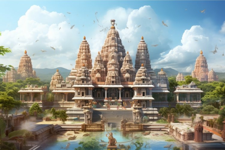 Big indian temple. Generate Ai example image 1