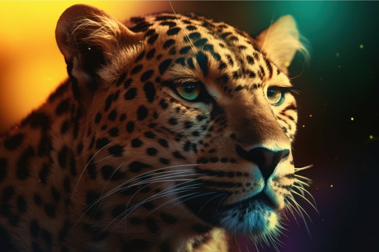 Leopard head. Generate Ai example image 1