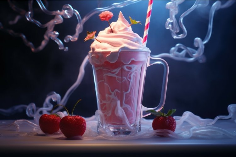 Creamy Light milkshake. Generate Ai example image 1