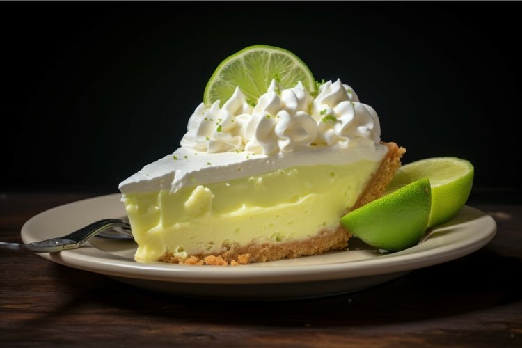 Lime pie slice. Generate Ai