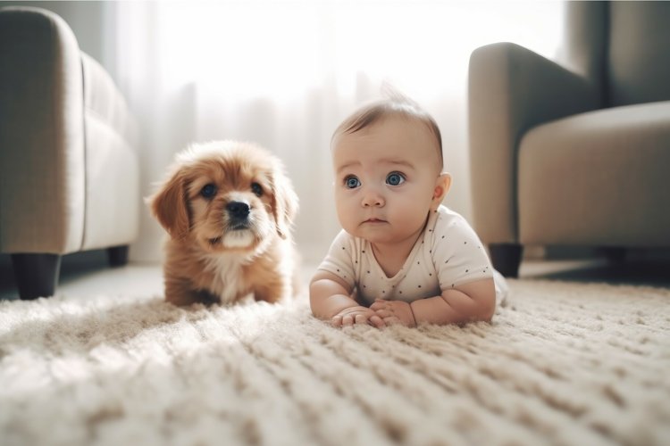Little baby dog. Generate Ai