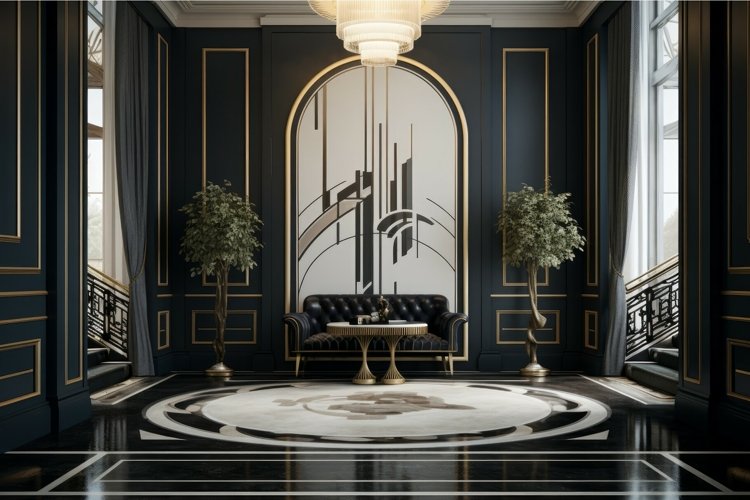 Opulent Luxury entrance art hall. Generate Ai example image 1