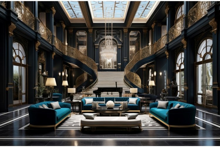 Inviting Living villa interior room. Generate Ai