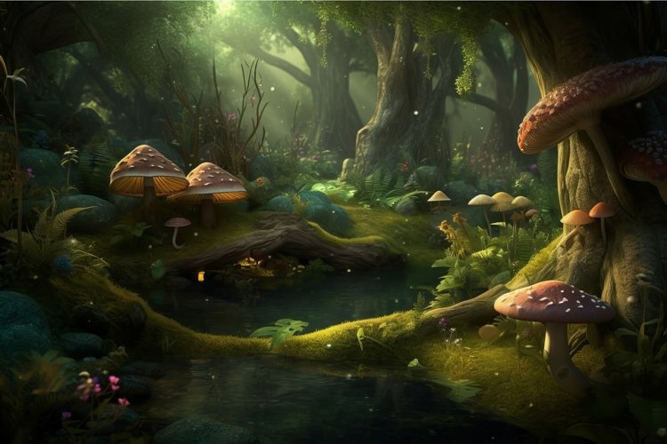 Magic fairy forest. Generate Ai