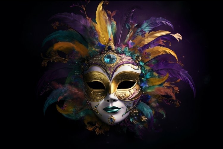 Mardigras mask opera. Generate Ai example image 1