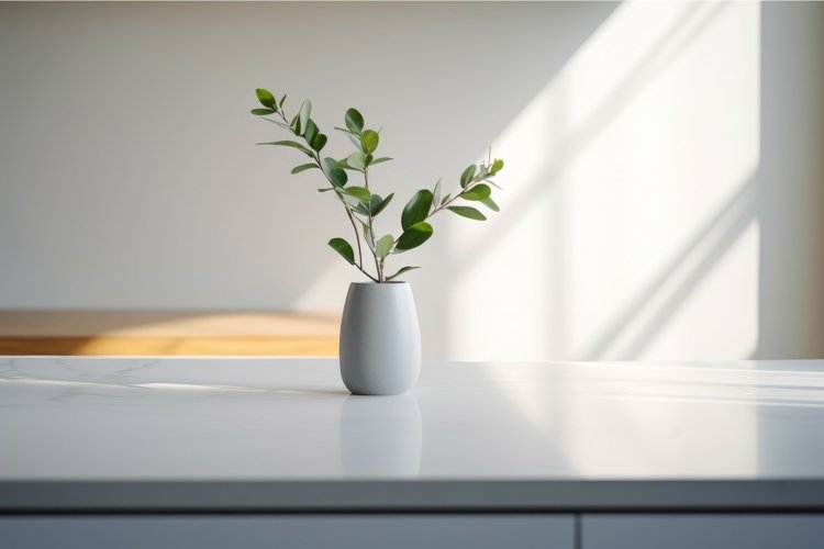 Minimalistic kitchen table plant. Generate Ai