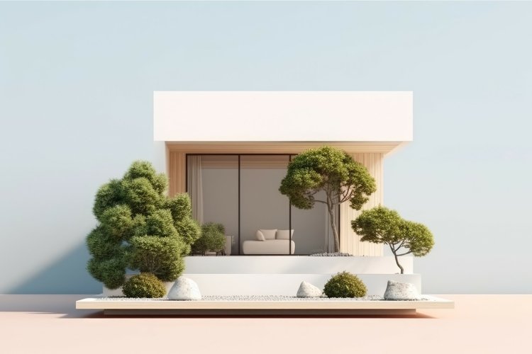 Modern house plants pot. Generate Ai