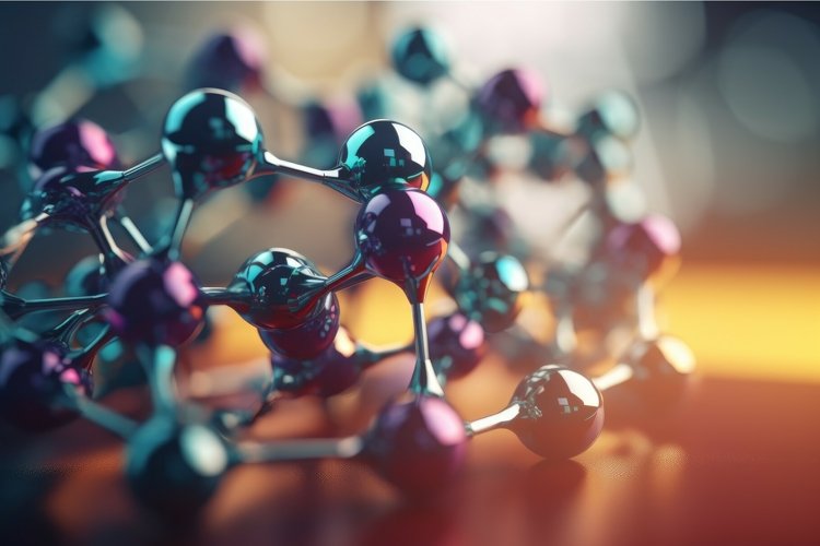 Molecular closeup. Generate Ai