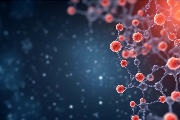 Molecule background. Generate Ai example image 1