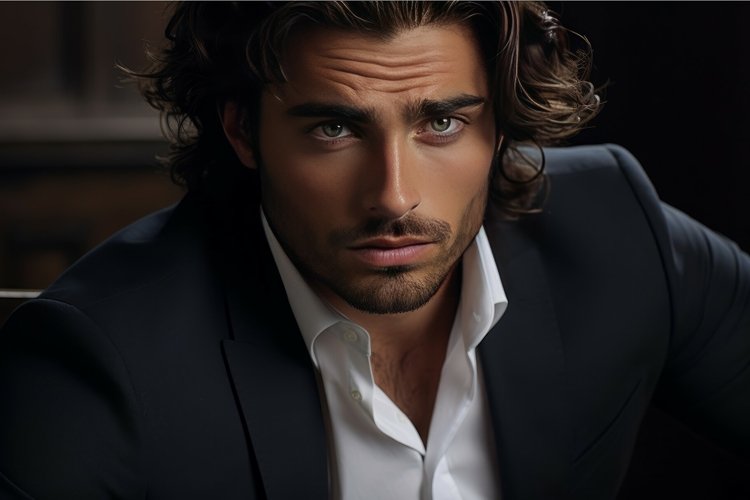 Handsome portrait attractive man. Generate Ai example image 1