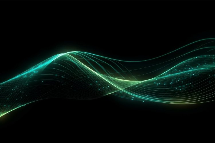 Neon green energy glowing. Generate Ai example image 1