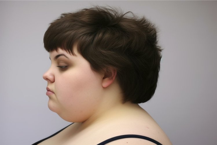 Curvaceous positive obese woman. Generate Ai